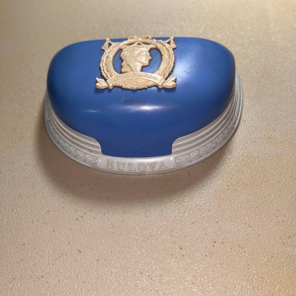 Vintage Bulova Art Deco Cameo Watch Jewelry Box